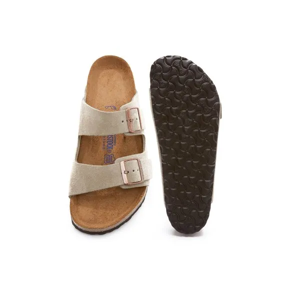 BIRKENSTOCK MEN'S SOFT ARIZONA SUEDE SANDALS, TAUPE, TAN, 9 MEDIUM US