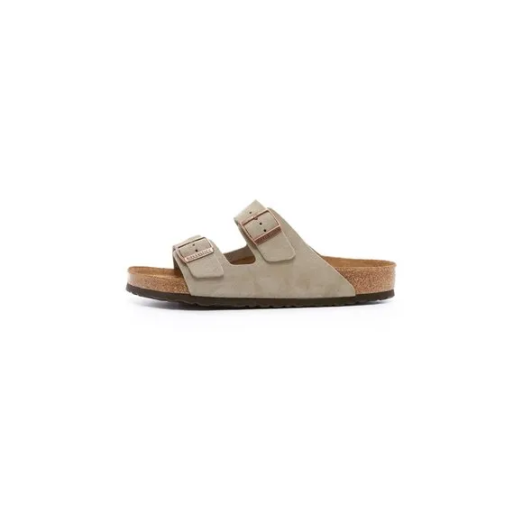 BIRKENSTOCK MEN'S SOFT ARIZONA SUEDE SANDALS, TAUPE, TAN, 9 MEDIUM US