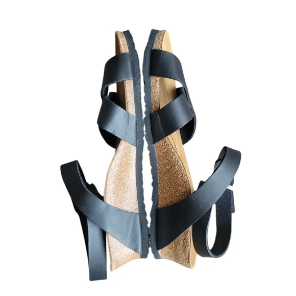 BIRKENSTOCK Papillio Black Lola Natural Sandals 39 L:8 M:6 Narrow