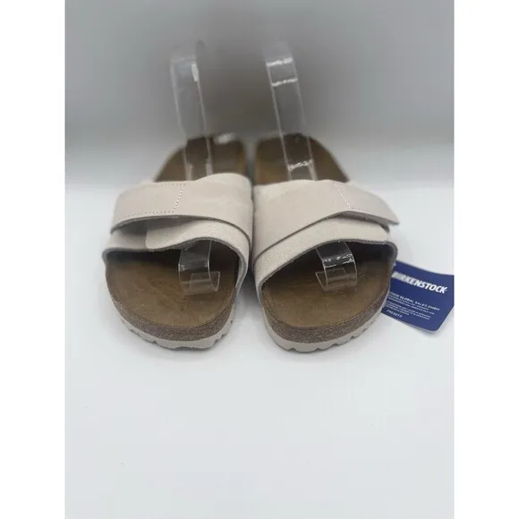 Birkenstock Sandals Unisex Oita Suede Leather Antique White City US 10 EU 41 New
