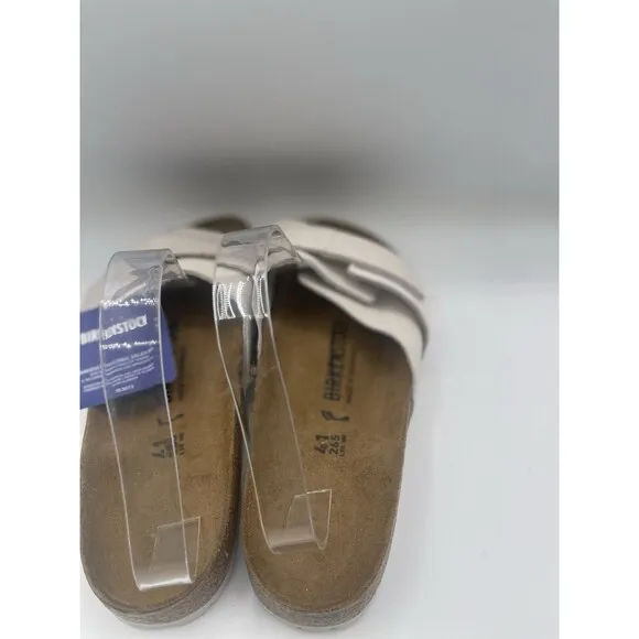 Birkenstock Sandals Unisex Oita Suede Leather Antique White City US 10 EU 41 New