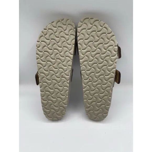 Birkenstock Sandals Unisex Taupe Uji Nubuck Suede Leather Retro US 10  EU 41 New