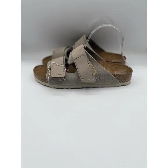 Birkenstock Sandals Unisex Taupe Uji Nubuck Suede Leather Retro US 10  EU 41 New