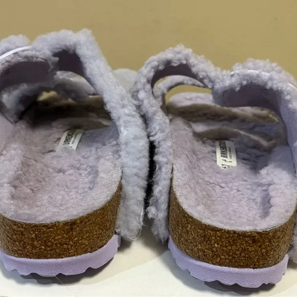 Birkenstock Shearling Sandals - Lavender