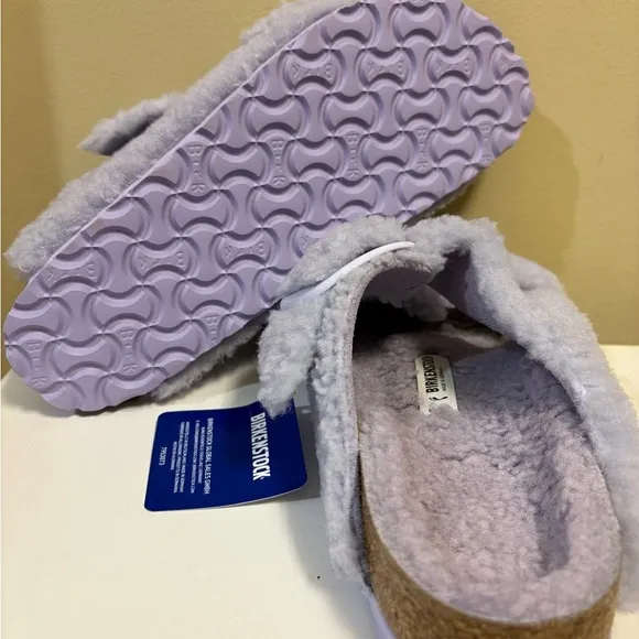 Birkenstock Shearling Sandals - Lavender