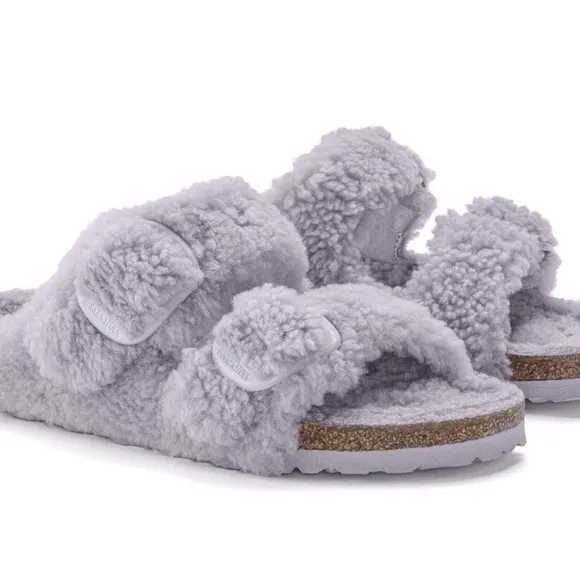 Birkenstock Shearling Sandals - Lavender