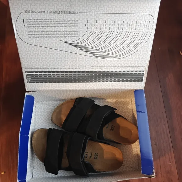 Birkenstock Uji Black Suede Sandals