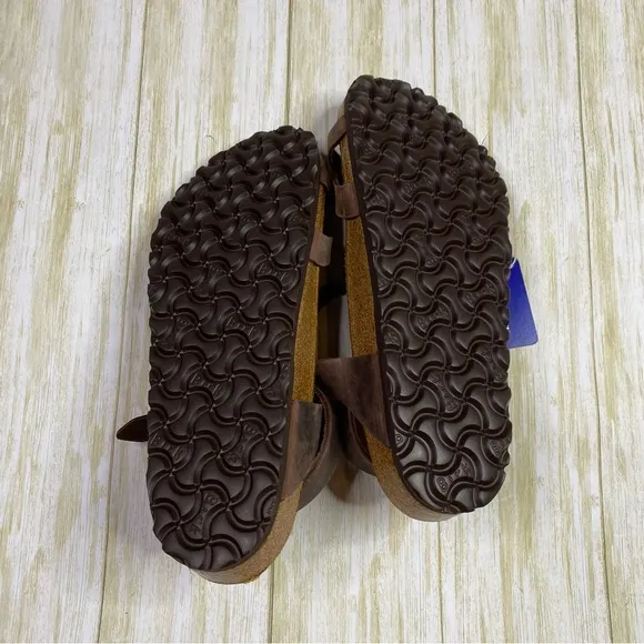 Birkenstock Yara Brown Habana Oiled Suede Leather Sandals