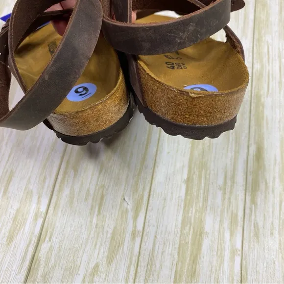 Birkenstock Yara Brown Habana Oiled Suede Leather Sandals