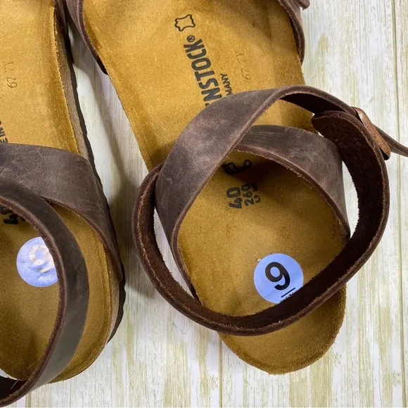 Birkenstock Yara Brown Habana Oiled Suede Leather Sandals