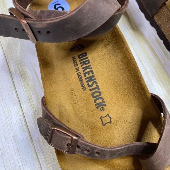 Birkenstock Yara Brown Habana Oiled Suede Leather Sandals