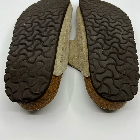 Birkenstock Arizona Tan Suede Strap Sandals EU Sz 41 Narrow US W 10 M 8 Soft FB
