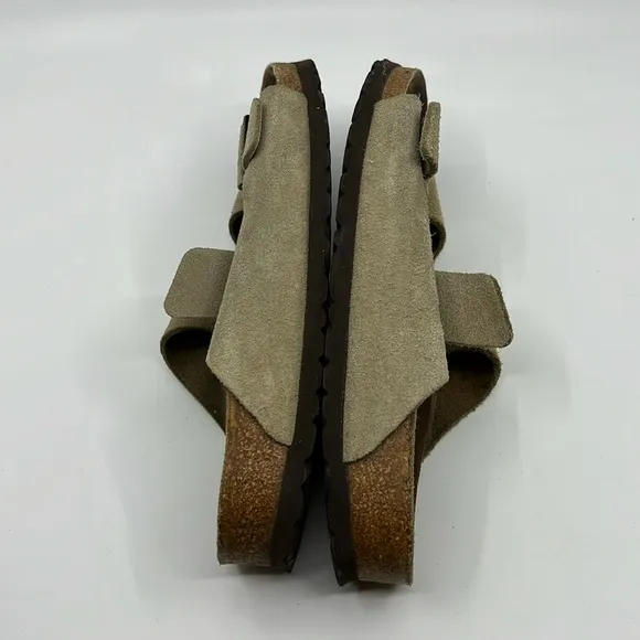 Birkenstock Arizona Tan Suede Strap Sandals EU Sz 41 Narrow US W 10 M 8 Soft FB