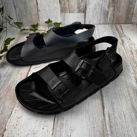 Birki's Aruba Men's Sandals Sz US14  EU47 3 Strap Black