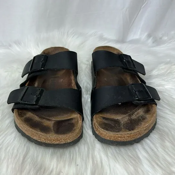 Birki's Arizona Black Leather Sandals Sz 11