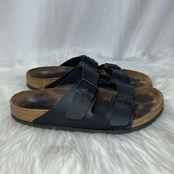Birki's Arizona Black Leather Sandals Sz 11