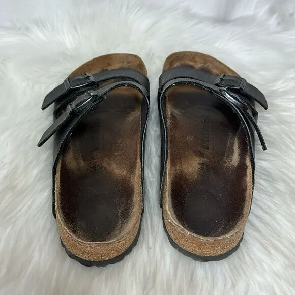 Birki's Arizona Black Leather Sandals Sz 11