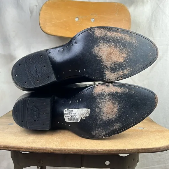Black Cowtown Leather Soled Cowboy Boots