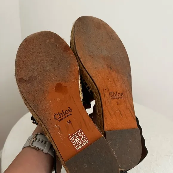 Black Scalloped Chloe Sandals