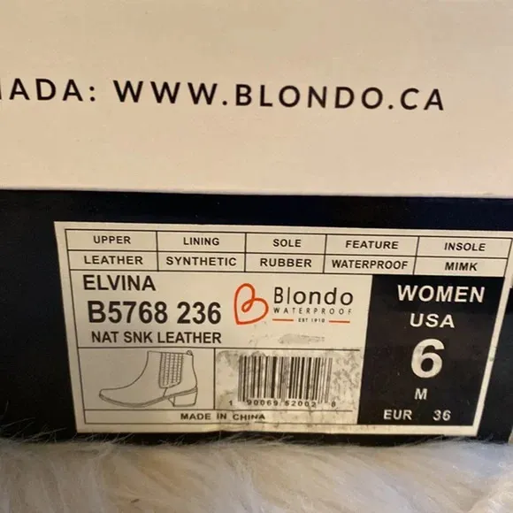 Blondo Elvina Waterproof Ankle Boots Black Snakeskin Leather Size 6M NIB