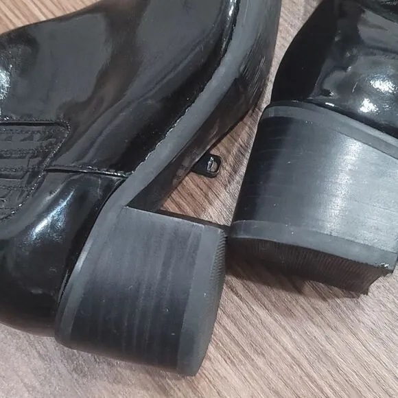 Blondo Elvina Waterproof patent Leather Ankle Boots black size 6.5