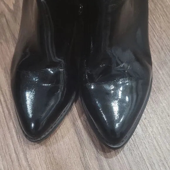Blondo Elvina Waterproof patent Leather Ankle Boots black size 6.5