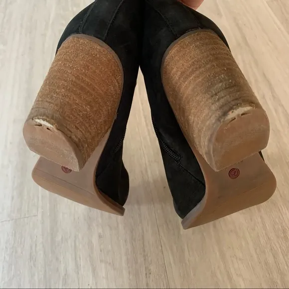 Blondo Norma Nubuck Waterproof Black Suede Ankle Boots