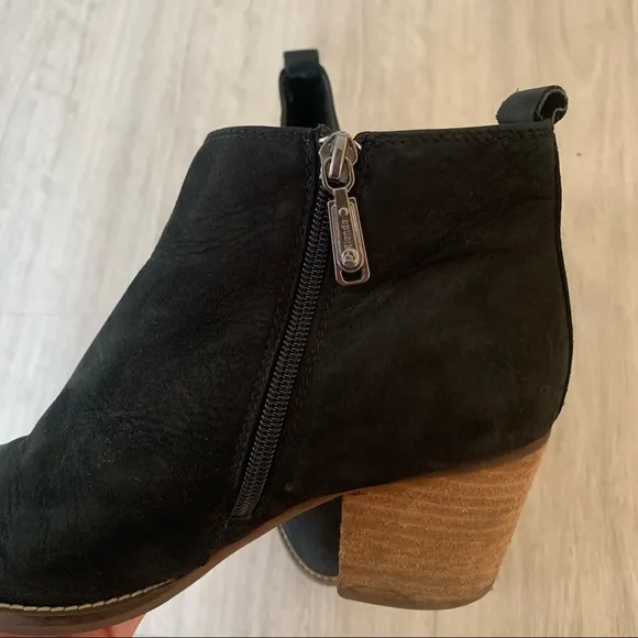 Blondo Norma Nubuck Waterproof Black Suede Ankle Boots