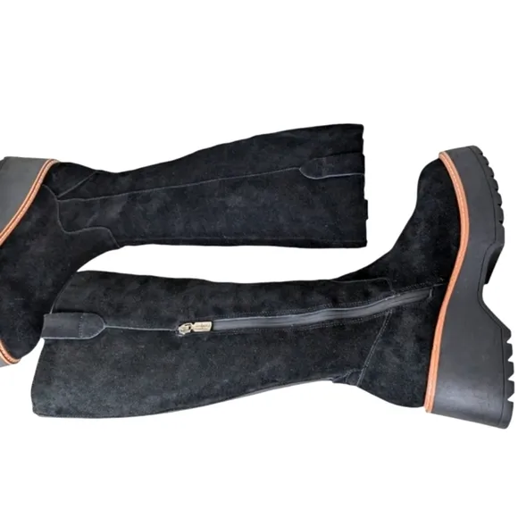 Blondo Waterproof Greta Knee High Boot in Black Suede....Size 9.5