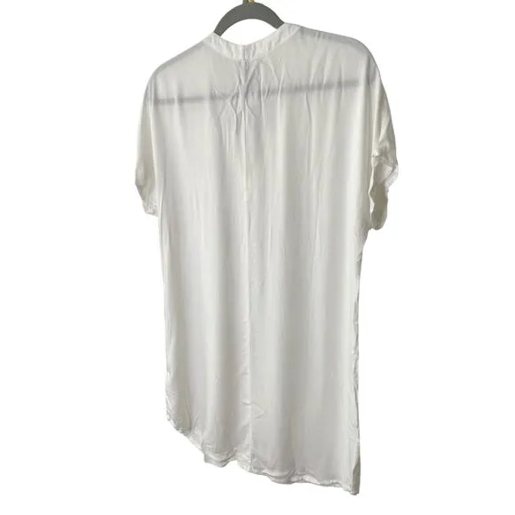 Bobi Lace Front Tunic Mini Dress Cover Up Tassel Boho Cowboy Coastal Western XS