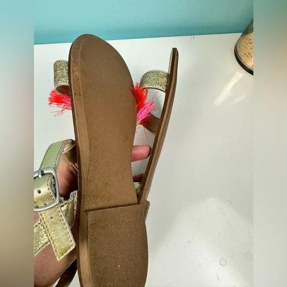 Boden girls leather tassels sandals size EU 37 (Size 5 US), great condition