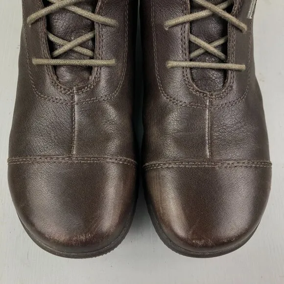 Bogs Womens Size 9 Alexandria Lace Up Brown Leather Waterproof Ankle Boots 71578