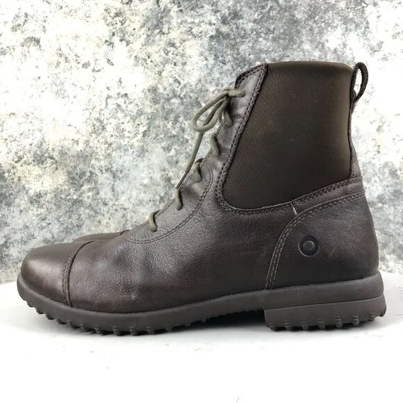 Bogs Womens Size 9 Alexandria Lace Up Brown Leather Waterproof Ankle Boots 71578