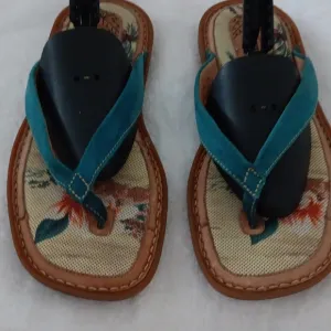 Born Blue Leather Sandals (NWOT) Size 10