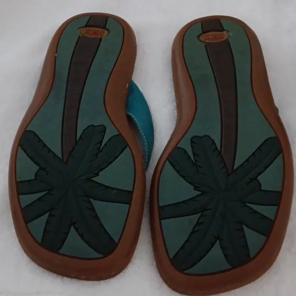 Born Blue Leather Sandals (NWOT) Size 10
