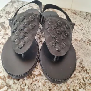 Bottega Venetta Leather Slingback Sandals Size 41