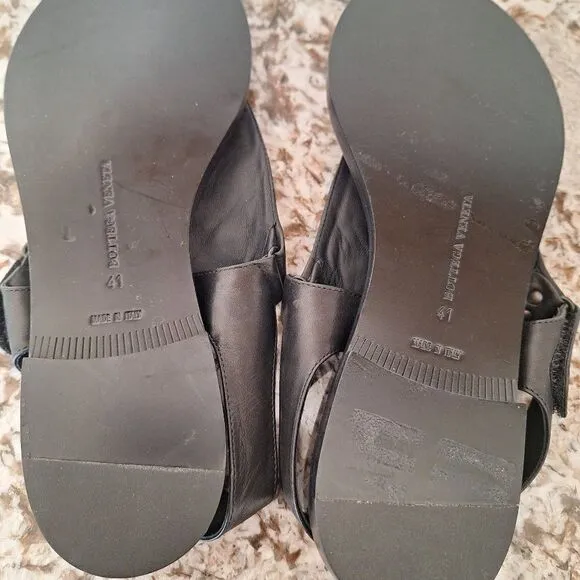 Bottega Venetta Leather Slingback Sandals Size 41