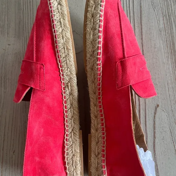 Bougeotte suede and jute loafers salmon size 10 made in Spain