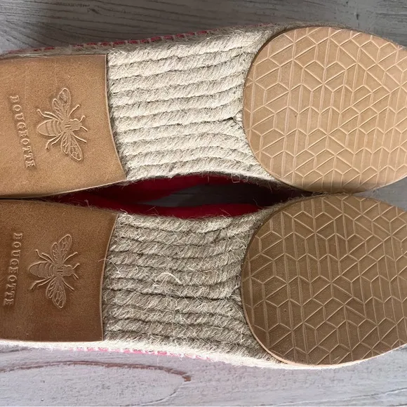 Bougeotte suede and jute loafers salmon size 10 made in Spain