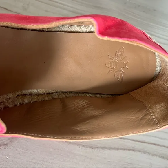 Bougeotte suede and jute loafers salmon size 10 made in Spain