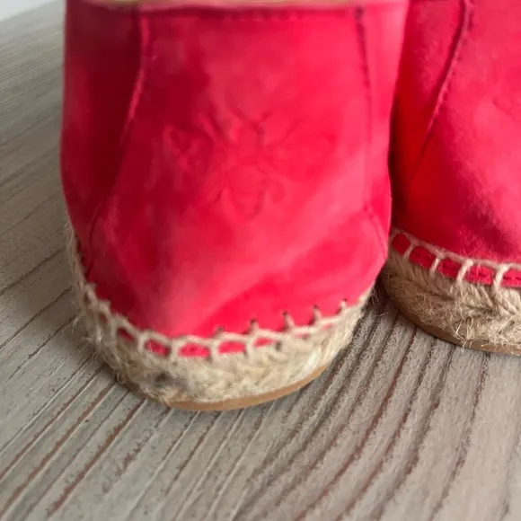 Bougeotte suede and jute loafers salmon size 10 made in Spain