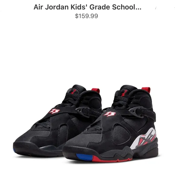 Boys’ Nike Air Jordan 8 Retro Basketball Sneakers size 5.5
