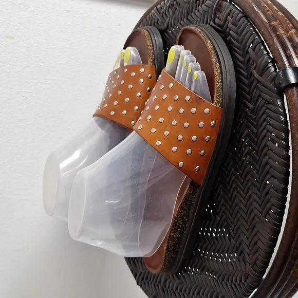 Brador Studded Leather Sandals Women Euro Size 38