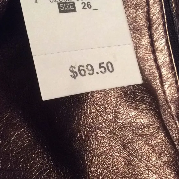 BRAND NEW NWT Metallic Bronze &amp; Black Faux Leather Moto Jacket 26