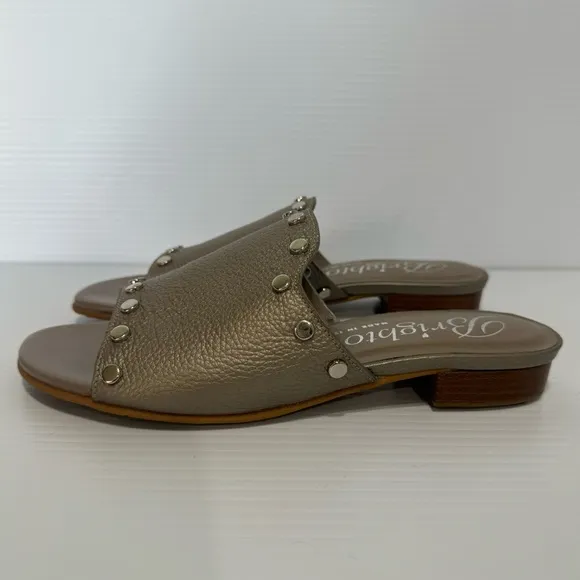 Brighton Pretty Tough Night Studded Pearl Leather Sandals Size 7