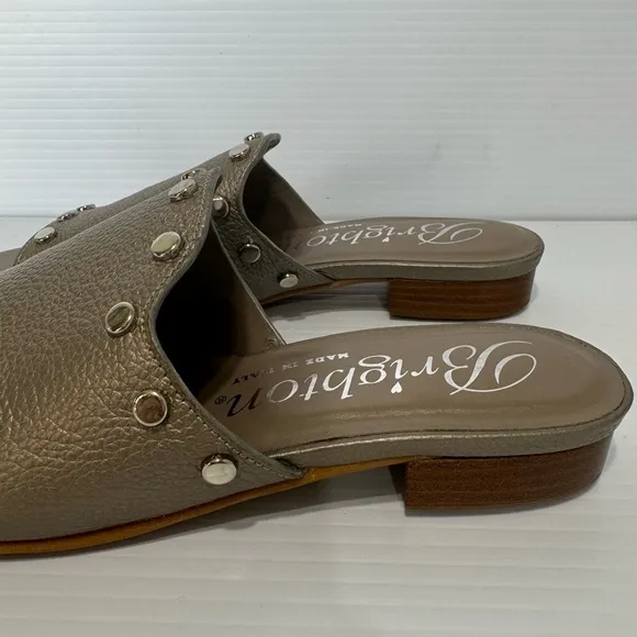 Brighton Pretty Tough Night Studded Pearl Leather Sandals Size 7
