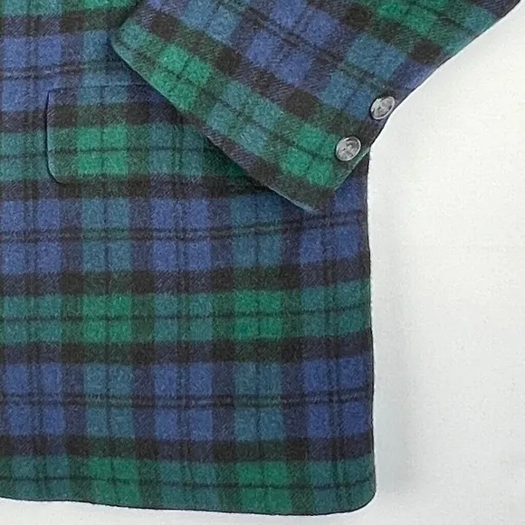 Brooks Brothers Black Watch Tartan Madras Plaid Vintage c1970s Sport Jacket Mens