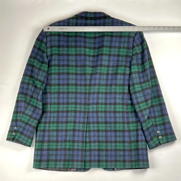 Brooks Brothers Black Watch Tartan Madras Plaid Vintage c1970s Sport Jacket Mens