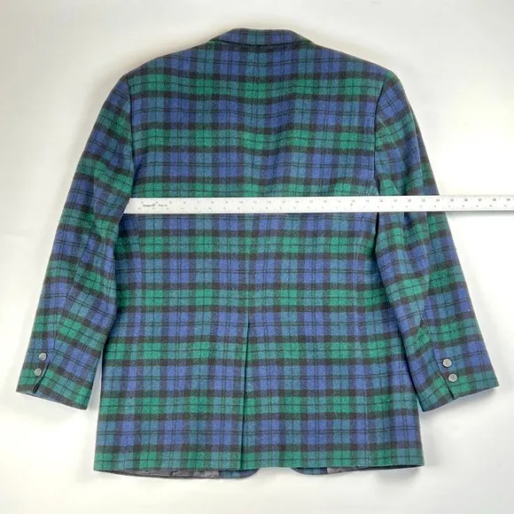 Brooks Brothers Black Watch Tartan Madras Plaid Vintage c1970s Sport Jacket Mens