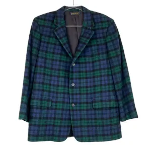 Brooks Brothers Black Watch Tartan Madras Plaid Vintage c1970s Sport Jacket Mens